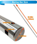 Steel boring bar for portable line boring machine, LT-30, 63in (1600mm) long, 30mm diameter