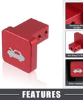 Front view of Hood Latch Release Handle Repair Kit for Honda Civic 1996 2011 CR V 1997 2006 Element 2003 2011 Ridgeline 2006 2014 Aluminum Alloy Red