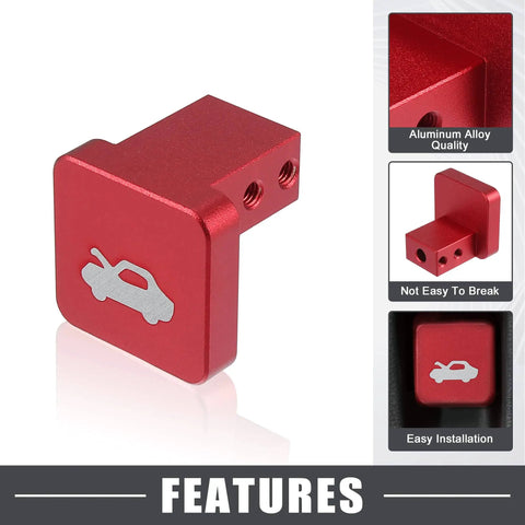 Front view of Hood Latch Release Handle Repair Kit for Honda Civic 1996 2011 CR V 1997 2006 Element 2003 2011 Ridgeline 2006 2014 Aluminum Alloy Red