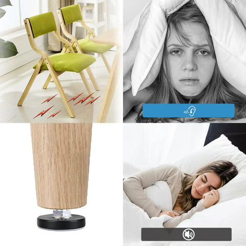 One Quarter Inch Thread Leveling Feet With PTFE Bottom Pro Grade Adjustable Furniture Levelers With Screw In Design Twenty Millimeter Base Eight Pack For Quiet Floor Safe Glide On Carpet And Hardwood Surfaces