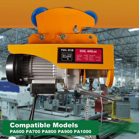 Heavy Duty I-Beam Trolley For Electric Hoist 1 Ton Capacity With Dual Track Rollers And Adjustable Flange installed in warehouse