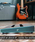 Sturdy 14 By 10.6 Inch Guitar Pedal Board With Carry Bag Angled Eight Degrees For Easy Access Fits Six To Eight Effects Pedals
