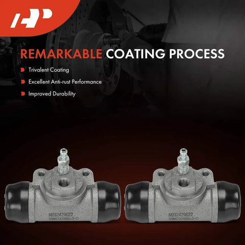 Rear Drum Brake Wheel Cylinder Kit 2 Piece Set For Toyota Tundra 2000 2007, 4Runner 1996 2000 highlighted coating process