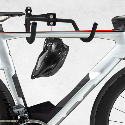 Heavy Duty Steel Bike Wall Mount Hanger For Garage Storage Foldable Arm Bike Rack holds bike with helmet