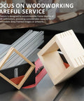 Heavy Duty CNC Aluminum Right Angle Spline Jig Set with wood frames for 15-500 mm deep frame assembly and precise corner joins.