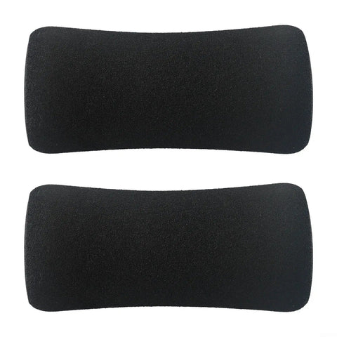 Gym Grade High-Density Foam Foot Pads For Weight Leg Extensions, 7 Inch Roller Pads with black tube sponge covers, 2 pack