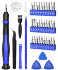 Premium 30 Piece Mini Precision Screwdriver Set With Magnetic Bits For Phone And Laptop Repair Torx Phillips Flat Drivers Plus Household Electronics Tools That Make Fixing Stuff A Total Breeze, blue case