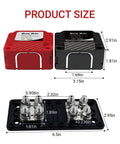Built Different Heavy Hitter 450A 48V DC Bus Bar Terminal Block 2 Pack M10 Studs Flame Resistant ABS PC covers with size details.