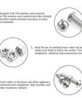 195 Piece M5 Hex Button Head Bolts And Nuts Kit In Stainless Steel 304 For DIY Projects, showing bolts and nuts with instructions.