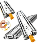 Full Extension Drawer Slides 1 Pair 44 Inch With Lock Side Mount Track Glides Detachable Quick Release Latches No Tool Needed