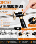 Inside Pipe Cutter For PVC Pipe With One Press Adjustable Depth From 0.4 To 7 Inches, Flush Cut Tool With Diamond Wheel, Fits PVC ABS And More Pipe Sizes, 1/4 Inch Hex Shank For Drill And Impact Driver showing quick-release depth adjustment