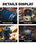 Backpacking Camp Stove With Advanced Heat Exchange For Fast Boil Times Up To Thirty Percent Faster Ultra Lightweight And Compact details