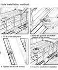 Installation steps for Sturdy Bed Assist Rail For Seniors One Hand Folding Bed Guard With Anti Touch Button.