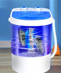 Reliable Portable Washer With Dryer Bucket Automatic Mini Machine For Clothes And Shoes Lightweight Frame with shoes inside.