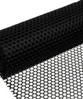 Rolled black Chicken Wire Mesh Fence 15.7 Inch By 66 Feet Quick Install Poultry Netting Garden Fence Barrier Durable ABS Plastic