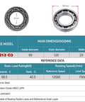 Open Deep Groove Ball Bearing 65x120x23mm Beefy Steel Build For Heavy Duty Machinery, 1 Pack, Precision Fit, Smooth Operation, And Long Lasting Performance. Chrome steel 6213 C3 bearing dimensions chart
