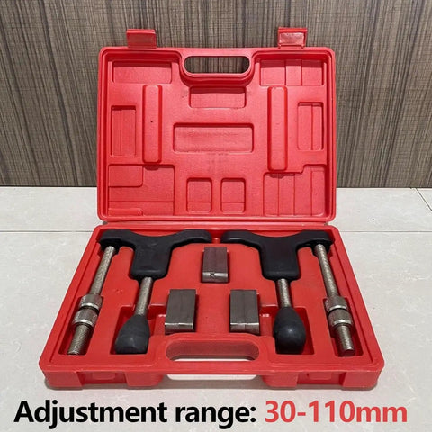 The Ultimate Thread Corrector Repair Tool Kit For Half Shaft Sleeve Fixing Stripped Axle Bolts And Rusted Drives With Quick Adjust Feature For 30 To 110mm Range And Fast Heavy Duty Automotive Jobs, red case open