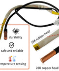 Universal Air Conditioner Temperature Sensor Thermistor Probe Replacement With Dual 20K Copper Head And 15K Rubber Sensor