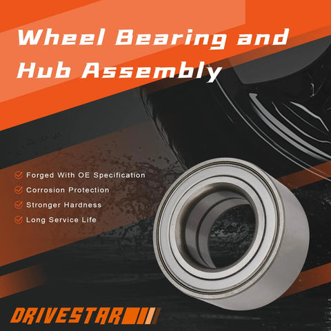 Front Wheel Hub Bearing 510061 Fits 2000 2006 Nissan Sentra, 2002 2007 Mitsubishi Lancer ES showcased with features.