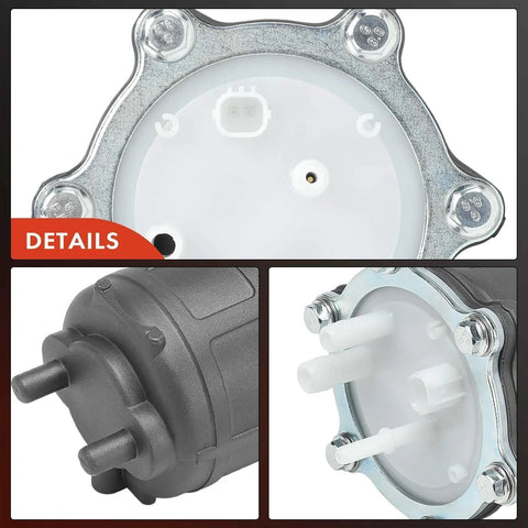 Close-up views of Honda Electric Fuel Pump for ATV Fits TRX420 Rancher 2007 To 2014, TRX500 Foreman 2012 To 2013, TRX700XX 2008 To 2009 Replacement Part 16700-HP5-602 Direct Fit Easy Install.