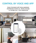Image of 4 Pack Smart Plugs For Alexa And Google Home Compatibility No Hub Required Remote Control Scheduling Timers ETL Certified Ideal For Smart Home Automation, showing use in different home settings and mobile app control.