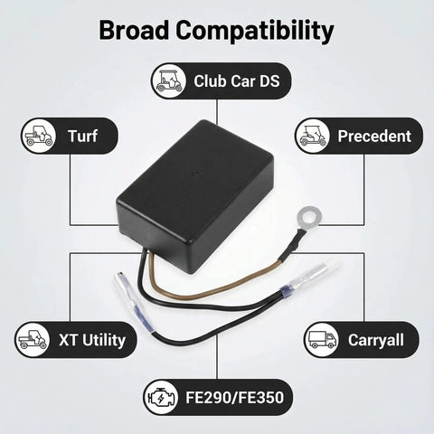 Drop In Rpm Rev Limiter Fits Club Car Ds And Precedent Gas Golf Carts 1997 Up With FE290 FE350 Kawasaki Motor showing broad compatibility.