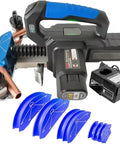 Heavy Duty Electric Tube Bender 1/4 To 7/8 Inch Pipe Bending Tool with copper tube and bending guides for HVAC.