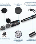 5 By 8 Inch Trailer Hitch Lock Pin With Keys Heavy Duty Locking Hitch Pin For Class III IV Tow RV Hitches Anti Theft And Anti Rattle Hardened Steel With Black Finish Rust Resistant Easy Install Locks Your Rig Down Tight components and features.