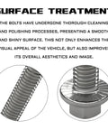 Top Shelf Rear Differential Valve Cover Bolts Kit M8 1.25X20mm stainless steel fasteners with polished finish for vehicles.