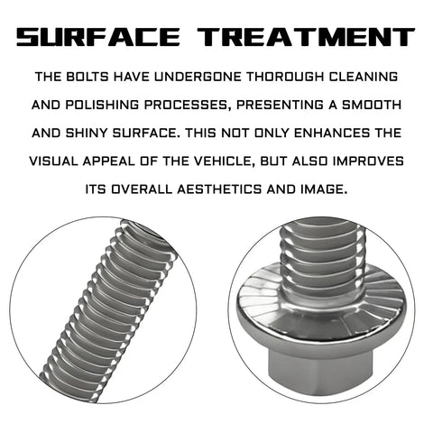 Top Shelf Rear Differential Valve Cover Bolts Kit M8 1.25X20mm stainless steel fasteners with polished finish for vehicles.