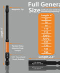 4 Inch Long Impact Torx Bit Set, 13-Piece Security Torx Bits TT7 to TT40, S2 Alloy Steel, magnetic bit holder, torsion area