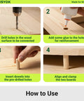 Step-by-step guide for using Eight Size Wooden Dowel Set Contains Three Hundred Pcs Of Premium Hardwood Dowels For Woodworking