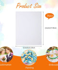 Product size diagram for 36 Pcs Sublimation Canvas Blanks 8.5 x 11 Inches Double Sided Printable Inkjet Canvas Pads For Heat Transfer