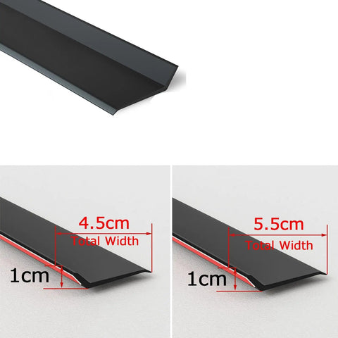 Heavy Duty Self Adhesive Rubber Rain Drip Guard For Doors And Windows 9 Feet Waterproof Edge Diverter with varying widths shown.