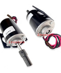 Two 12V Permanent Magnet DC Motor 30W 3500RPM High Speed Gear Motor CW CCW For DIY Generator And Mini Machines on white background