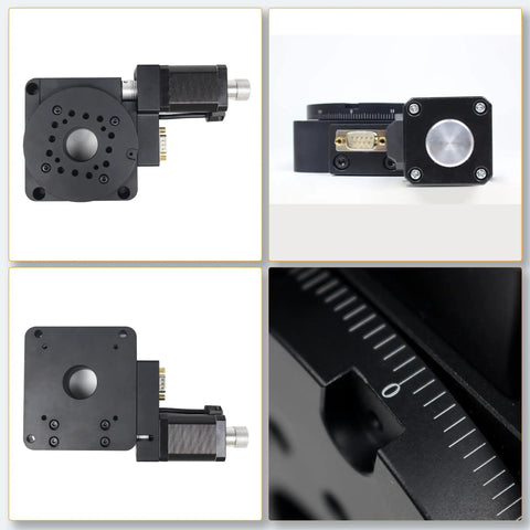 High Precision Electric Rotating Stage With 360 Degree Travel And 100 Millimeter Diameter Optical Platform Bearing Scale