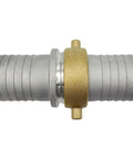 2 Inch Aluminum Pin Lug Hose Shank Fitting Set With 4 Clamps Quick Disconnect Cam Lock Hose Couplings in profile view
