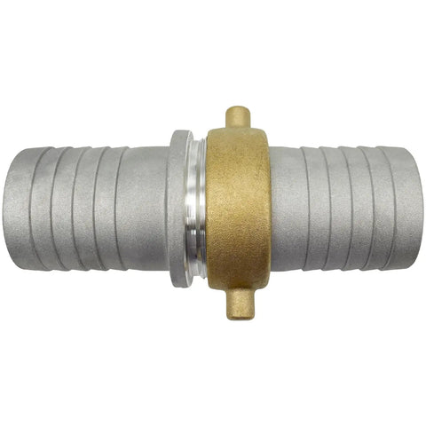 2 Inch Aluminum Pin Lug Hose Shank Fitting Set With 4 Clamps Quick Disconnect Cam Lock Hose Couplings in profile view