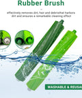 Rubber brushes for Evo I and J Series Roomba models submerged in water, showcasing washable design for Beef Up Your Robot Vacuum.