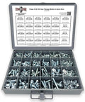 402 Piece Pro Grade Class 10.9 JIS Hex Cap Flange Bolts And Serrated Nuts Assortment Kit In 24 Hole Tray Zinc Clear