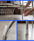 U Shaped Chair Glides For 19 To 22 mm Tubular Chairs Anti Slip Floor Protectors attached to metal chair legs to reduce scratches