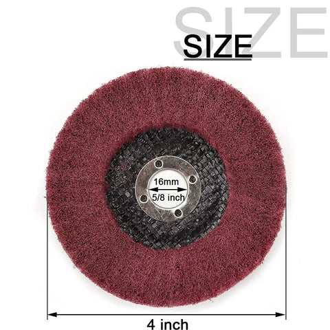 10 Piece Nylon Fiber Flap Disc Set 180/320 Grit For 4 Inch Angle Grinder Metal Polishing Buffing Grinding Deburring and Rust Removal