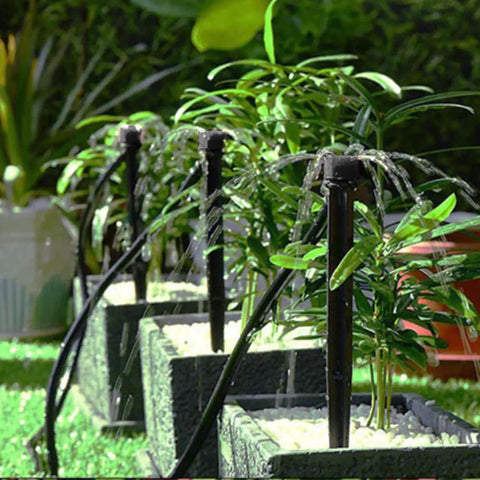 Adjustable Irrigation Drippers 360 Degree Water Flow Drip Emitters for 4 7mm Tube PE Pipe in garden setup