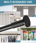 Heavy Duty Tension Curtain Rod 51 To 168 Inches No Drill Outdoor Patio Window Adjustable Shower Rod Extra Long 1.26 Inch Diameter