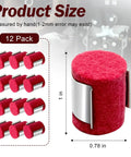Welding Wire Cleaner Pads Red Felt Lubricator Pads For Wire Feeders 12 Pack, showing size dimensions of 1x0.78 inches