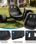 Ergonomic Universal Go Kart Seat With Backrest For Racing Drift Cars And Balance Vehicles shown on go kart frame outdoors
