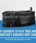 27.5 Inch Bike Tube 1.75-2.125 With Butyl Rubber, Durable Puncture-Proof Mountain Bike Inner Tube with Schrader valve