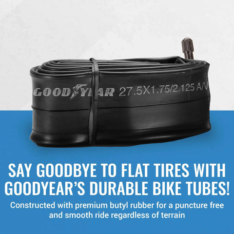 27.5 Inch Bike Tube 1.75-2.125 With Butyl Rubber, Durable Puncture-Proof Mountain Bike Inner Tube with Schrader valve