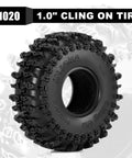 S5 1.0 Inch Cling On Tires Set 64mm Tall By 24mm Wide For TRX4M SCX24 1 18th And 1 24th Scale RC Crawlers With Ultra Sticky Compound