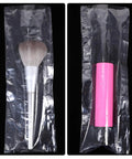 100Pcs PVC Heat Shrink Wrap Bags For Bottles And Medicine Easy To Use Sealing Film That Keeps Products Fresher Clear Plastic Shrink Wrap For Packaging And Shipping Great For Bulk Bottling DIY Craft And Makeup Storage, clear bag with makeup brush and pink tube